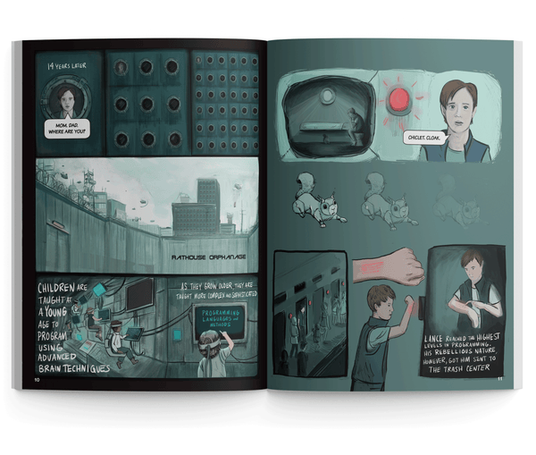 Interior of Dystopia 2153 Episode 1 Graphic Novel Book