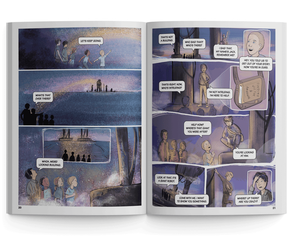 Interior of Dystopia 2153 Episode Three Graphic Novel Book