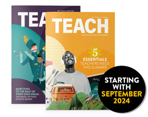 Two covers of TEACH Magazine